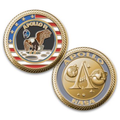 The Apollo Program 24K Gold-Plated & Hand-Enameled Challenge Coin Collection