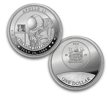 The Apollo 11 50th Anniversary Legal Tender Silver-Plated Dollar Coin Collection
