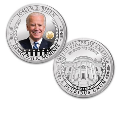 2020 American Silver Eagle PCGS MS70 in Joe Biden For President Label 