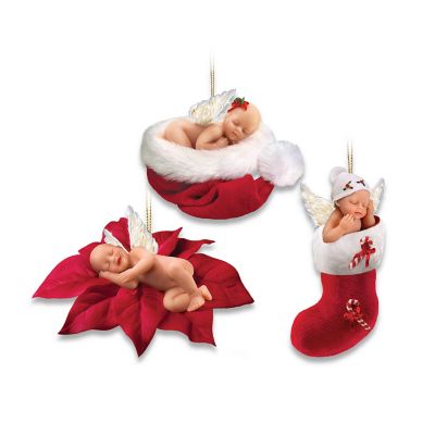 Sleeping Baby Angels Christmas Tree Ornament Collection: Santa's Little Angels