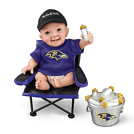Dolls: Baltimore Ravens Tailgatin' Tots Child Doll Collection