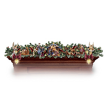 Thomas Kinkade Light-Up Nativity Christmas Decoration: Nativity Garland Collection