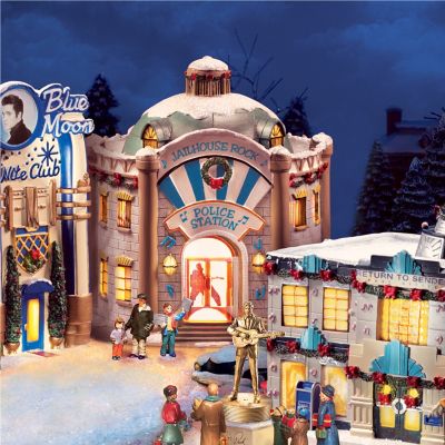 Elvis Rock And Roll Christmas Village Collection