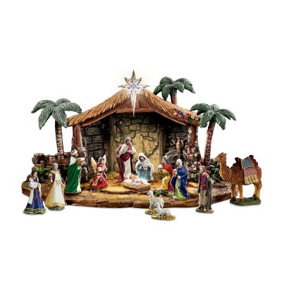 Nativities: Thomas Kinkade Magnificent Blessings Nativity Collection