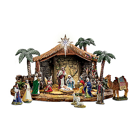 Nativities: Thomas Kinkade Magnificent Blessings Nativity Collection