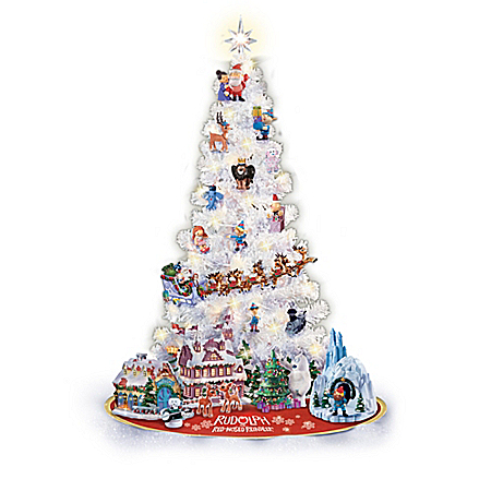 Rudolph Christmas Tree Collection: 3-Foot Pre-Lit Tree With Ornaments And Figurines