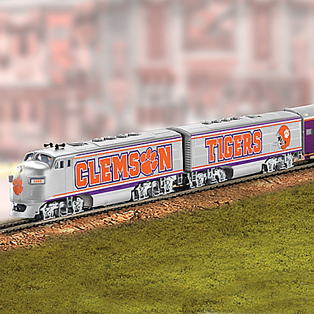 Clemson Tigers Express Train Collection With Power Pack And Track Set
