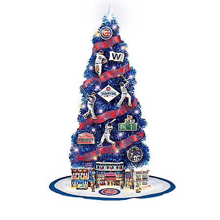 MLB Chicago Cubs 2016 World Series Champions Christmas Tree Collection