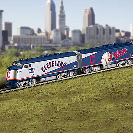 Cleveland Indians MLB Express Illuminated Electric Train Collection