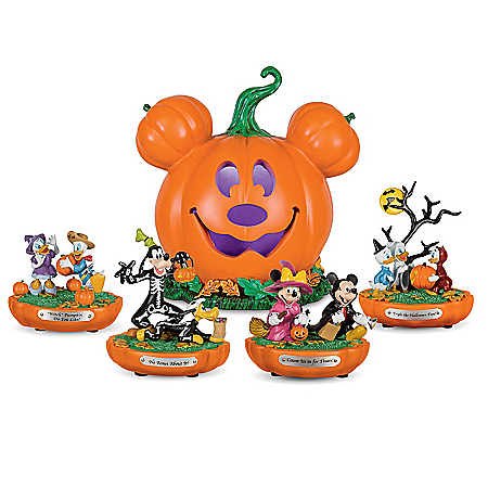 Disney Mickey Mouse & Friends Spooktacular Fully-Sculpted Illuminated Halloween Figurine Collection
