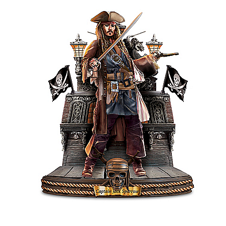 Disney Pirates Of The Caribbean Captains Masterpiece Handcrafted Sculpture Collection
