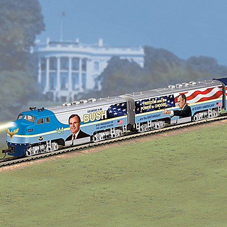 41: The President George H.W. Bush Express Illuminated HO-Scale Electric Train Collection With Track Set