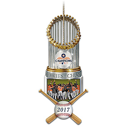 2017 MLB World Series Champions Houston Astros Trophy Ornament Collection