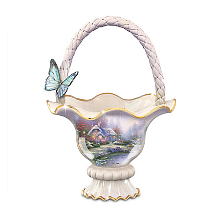 Thomas Kinkade Sweet Tranquility Food-Safe Hand-Glazed Bowl Collection