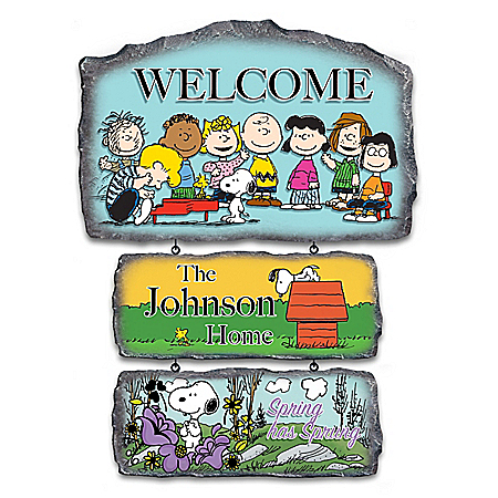 Seasons Of Fun With The PEANUTS Gang Personalized Welcome Sign Collection