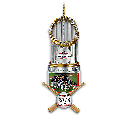 MLB World Series Champions Boston Red Sox Trophy Ornament Collection