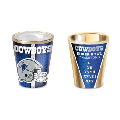 Dallas Cowboys Shot Glasses With Colorful Finishes