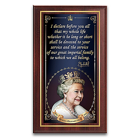 Queen Elizabeth II Remembrance Wooden Plaque Collection