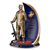 Marine Pride Cold-Cast Bronze Sculpture With Creed
