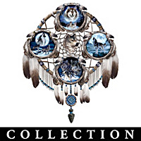 Glow-In-The-Dark Native American-Style Wolf Plate Collection