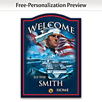 U.S. Navy Pride Personalized Welcome Sign