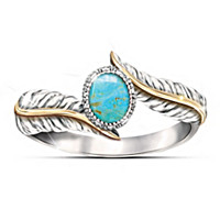 Free Spirit Turquoise Cabochon Sterling Silver Ring