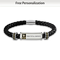 This We'll Defend" Army Personalized Men's Bracelet