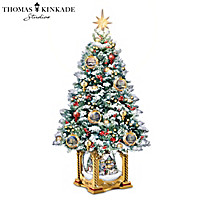 Thomas Kinkade Snow-Kissed Holiday Memories Tabletop Tree