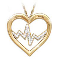 Heart Of A Nurse Pendant Necklace with Swarovski Crystals