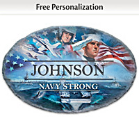 Navy Strong Personalized Outdoor Welcome Sign