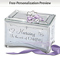 Nursing Is The Art Of Caring Personalized Glass Music Box