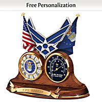 U.S. Air Force Values Personalized Thermometer Clock
