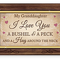 Granddaughter, I Love You A Bushel And A Peck Music Box