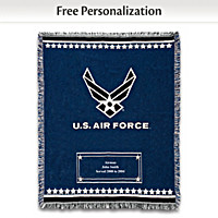 Air Force Personalized Throw Blanket