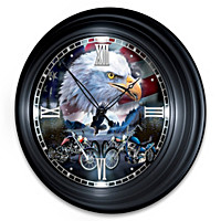 Time To Ride Patriotic Wall Clock