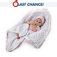 White Minky Blanket Baby Doll Accessory