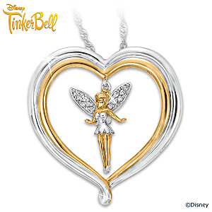 Tinker Bell "Believe" Pendant Necklace With Engraving