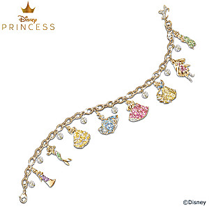 Disney Princess Crystal Charm Bracelet
