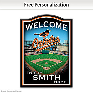 Orioles Wooden Welcome Sign Personalized With Name