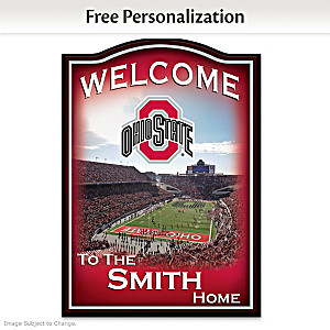 Ohio State Buckeyes Personalized Welcome Sign