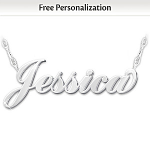 "Daughter, I Love You" Diamond Necklace With Customized Name
