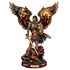 "Michael: Triumphant Warrior" Cold-Cast Bronze Sculpture