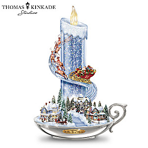 Thomas Kinkade Candle Lights With Music And Floating Glitter