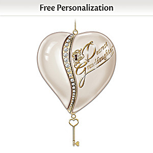 Key To My Heart Personalized Ornament For Granddaughter