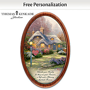 Thomas Kinkade Family Treasures Plate With Your Family Name
