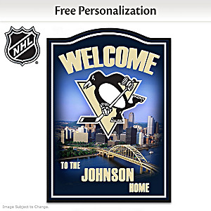 Pittsburgh Penguins&reg; Welcome Sign Personalized With Name