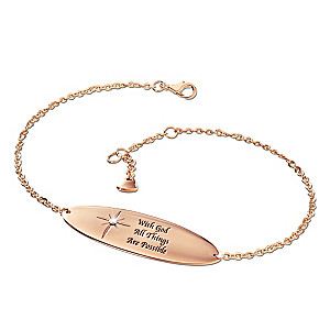 "A Touch Of Heaven" Engraved Copper Healing Bracelet