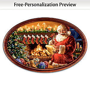 "Cherished Christmas Memories" Personalized Framed Plate