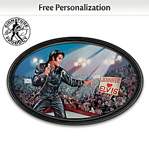 Bruce Emmett Elvis Art Collector Plate With Your Name