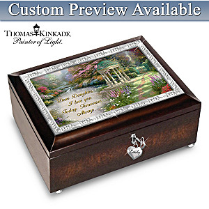 Thomas Kinkade Personalized Heirloom Music Box For Daughters